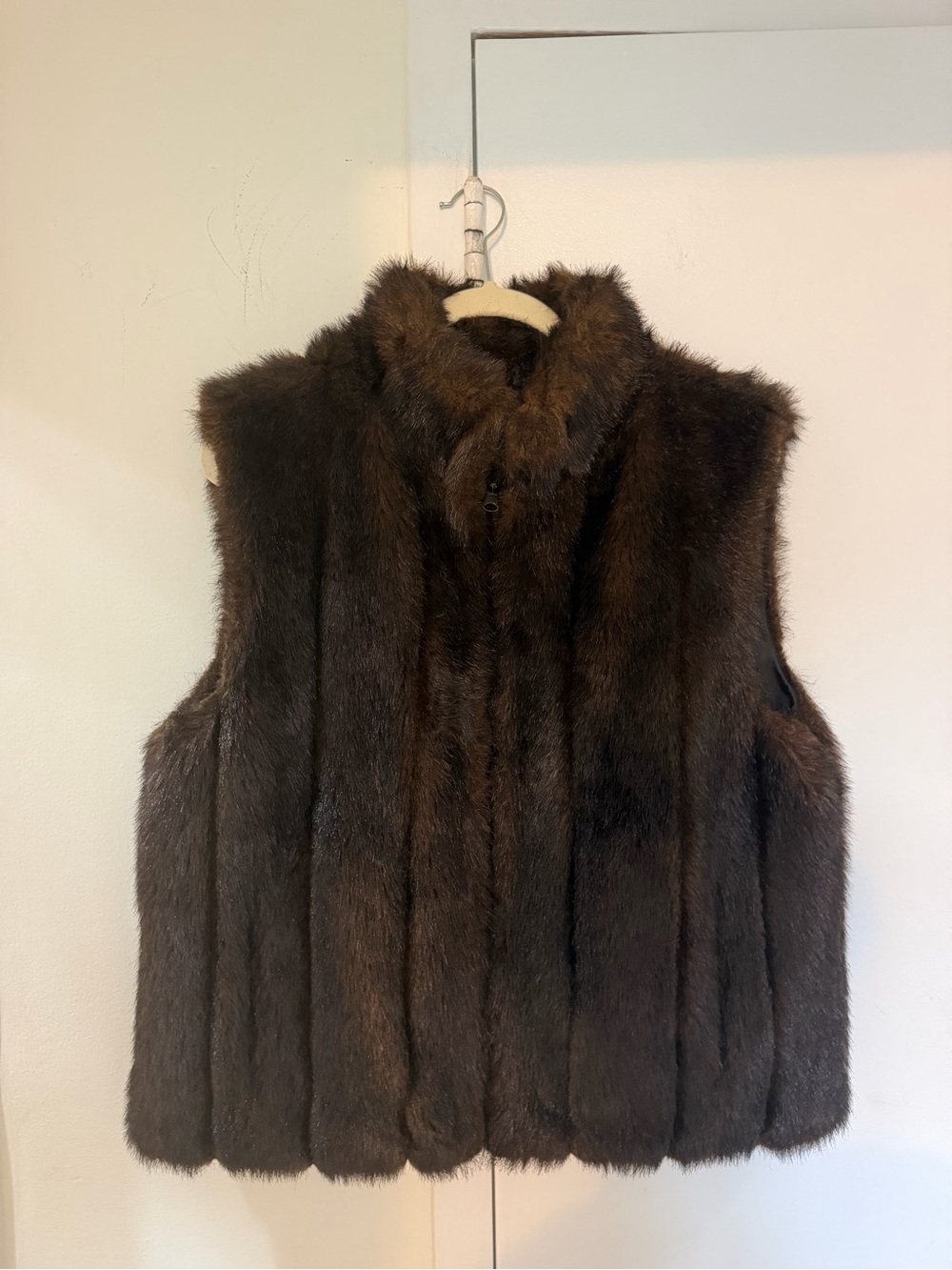 Vintage Reversible Brown Fur Vest